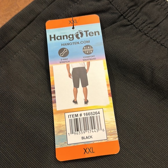 Men’s hang TEN black pull on shorts 4 pockets size XXL NWT - Picture 6 of 8